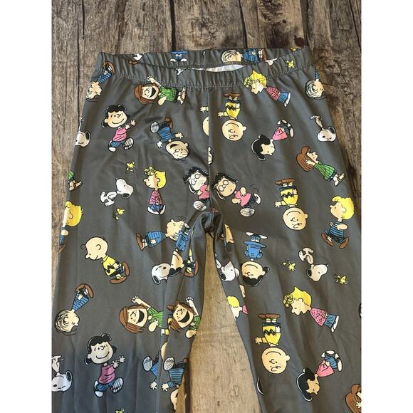 Peanuts Brand Gray Charlie Brown & Friends Leggings Womens Size Medium - Picture 2 of 7